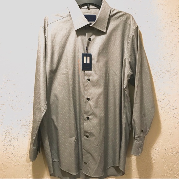 🆕 David Donahue dress shirt (Black/White) - Picture 3 of 10